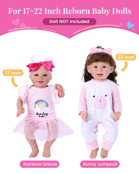 BABESIDE two bodysuits and headbands for 17-22 inch dolls.