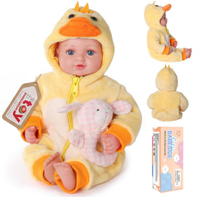 BABESIDE 15-inch soft-body doll ready for nurturing pretend play and dressing
