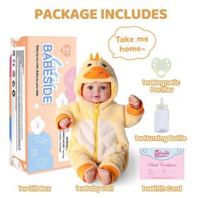 BABESIDE 15-inch doll head close-up highlights lifelike features