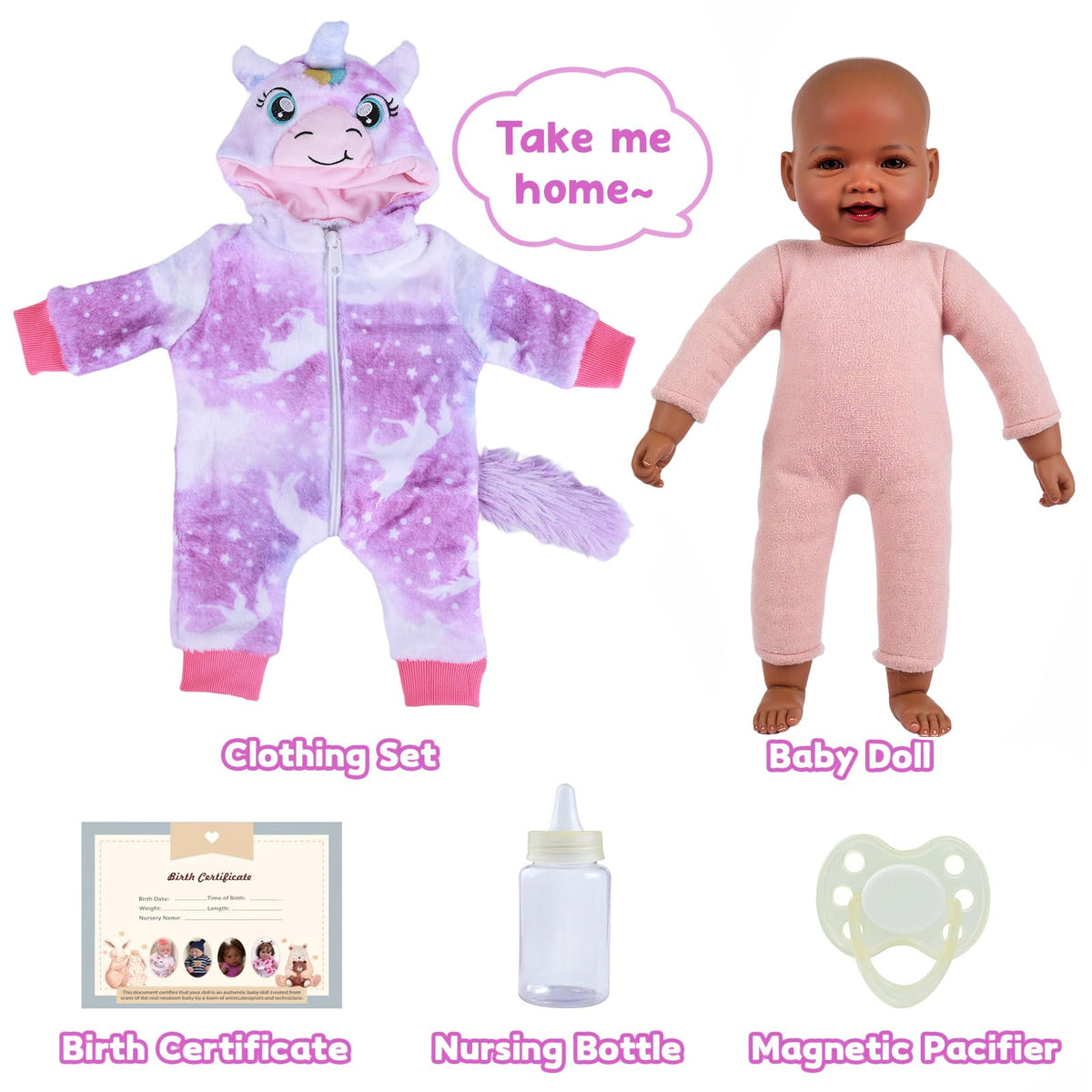BABESIDE magnetic pacifier supports realistic pretend play