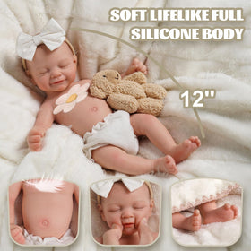 BABESIDE weighted silicone doll 3 lb provides a natural hold