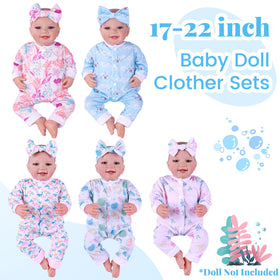 BABESIDE whale-pattern doll clothes with lifelike detail and breathable comfort