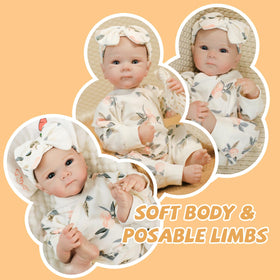 Babeviimt magnetic pacifier included for realistic feeding role-play