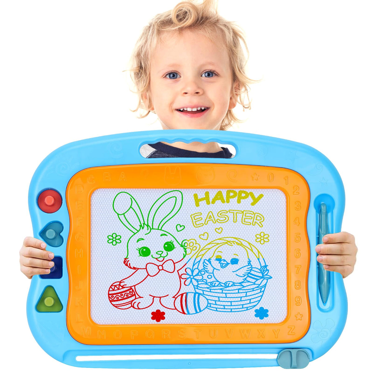 BABLOCVID magnetic drawing board with 38x29cm surface for mess-free creativity.