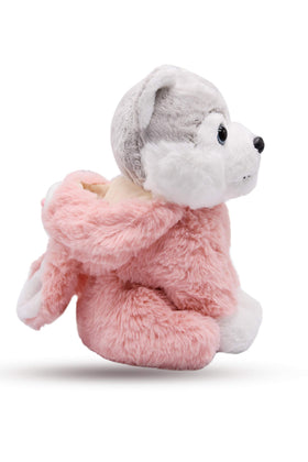 BABOLI plush husky with soft gray and white fur, ideal for cozy cuddle moments.
