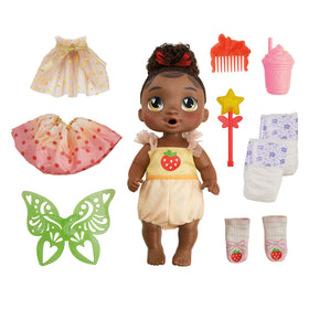 Baby Alive Berry Boo dressed in fairy dress-up outfit for imaginative play