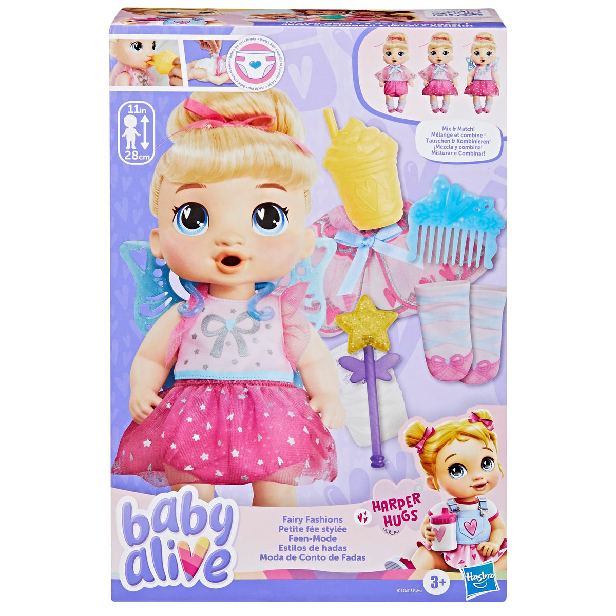 Baby Alive Harper Hugs wings and wand for magical pretend flights