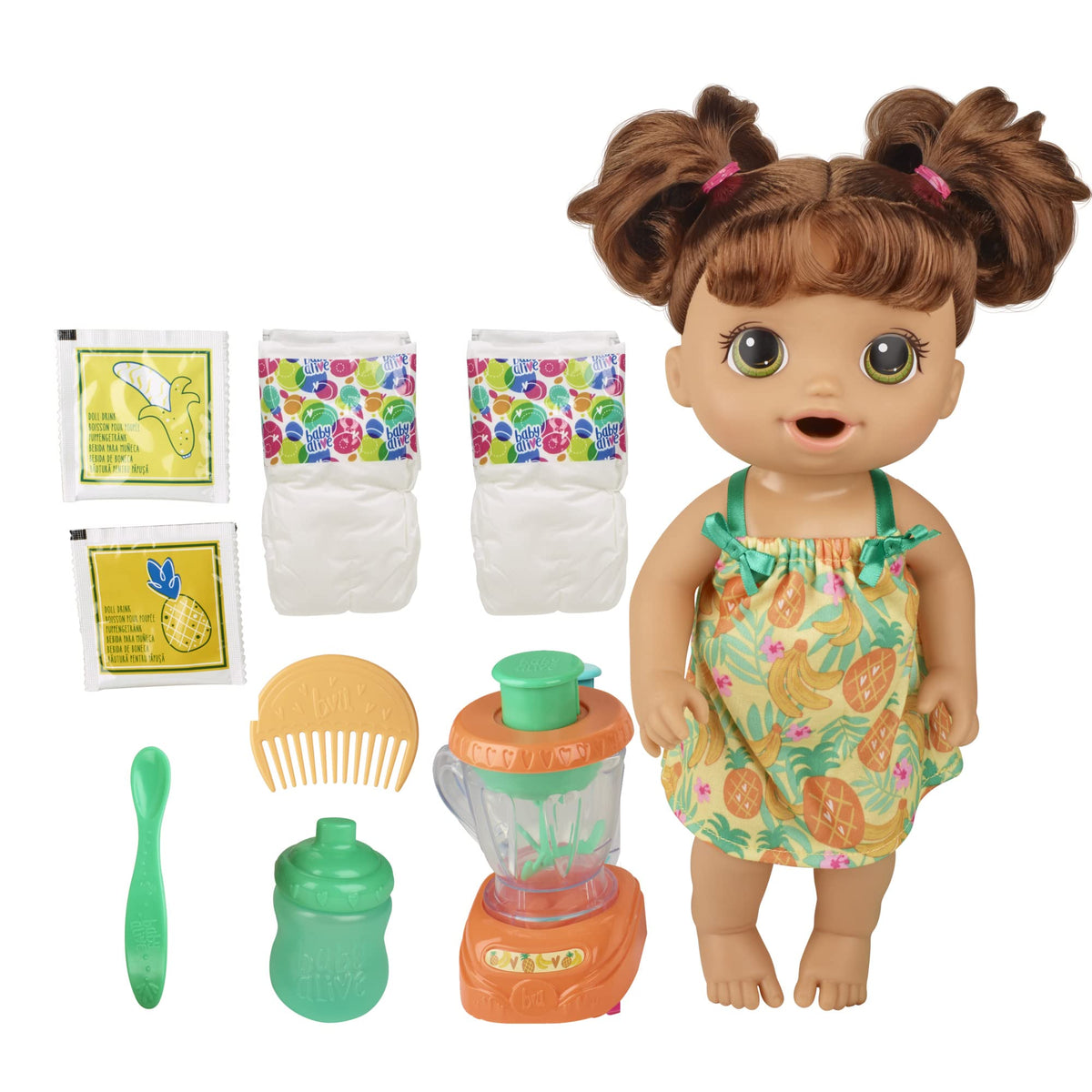 Baby Alive Magical Mixer doll with real blender for pretend tropical treats