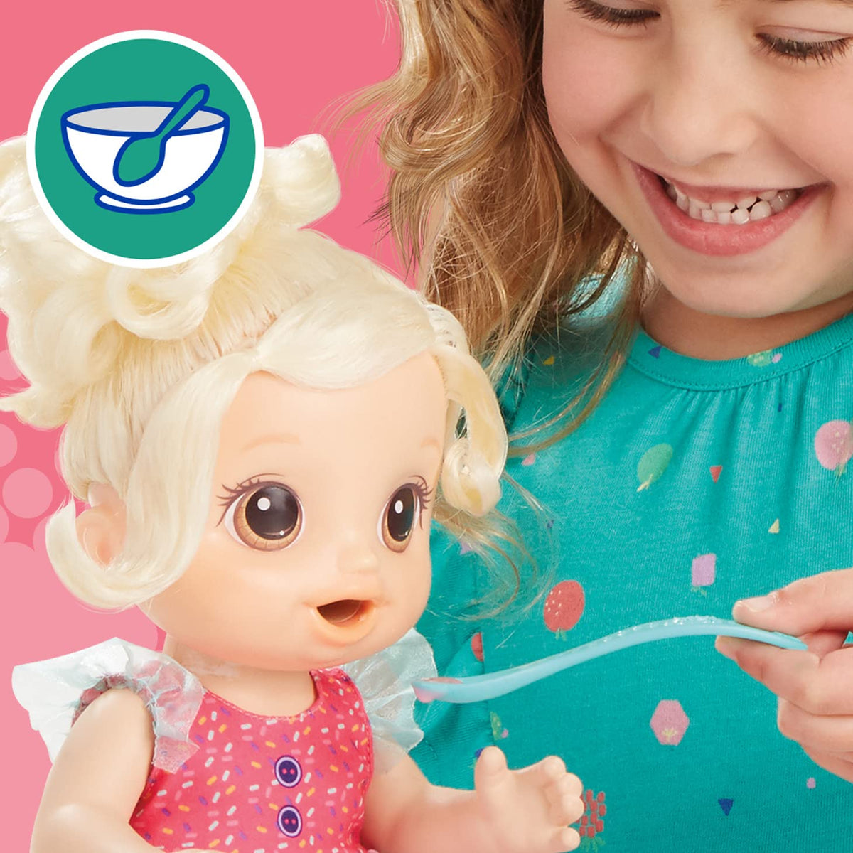 Baby Alive doll eats and drinks after blending