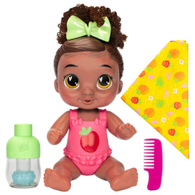 Baby Alive Shampoo Snuggle Berry Boo bottle with bubbles for pretend bath play.