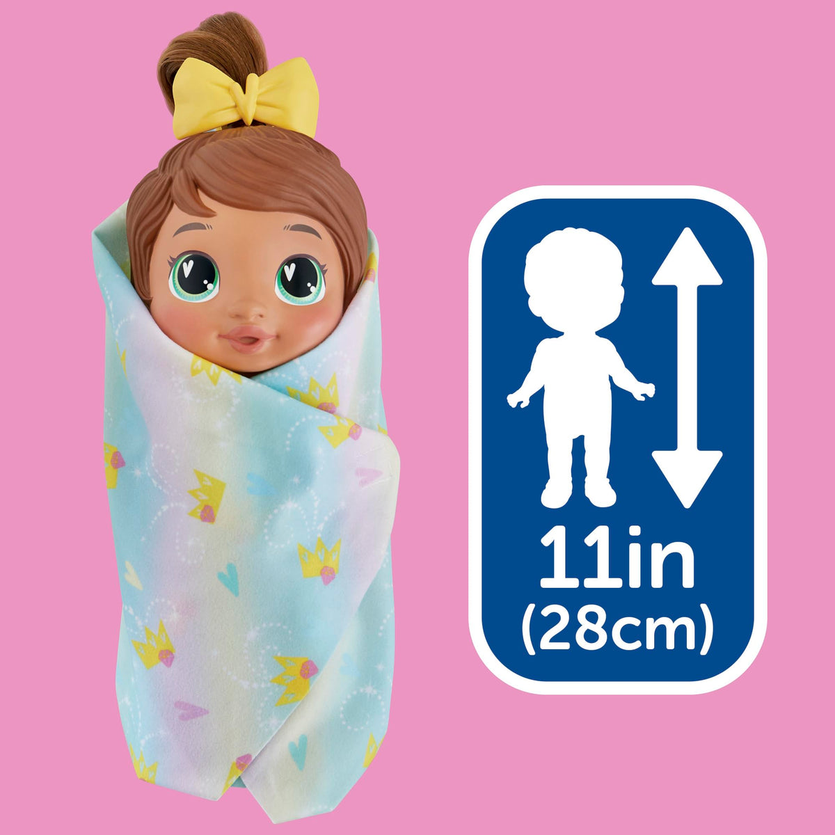 Baby Alive Shampoo Snuggle Sophia includes comb and bow for styling.