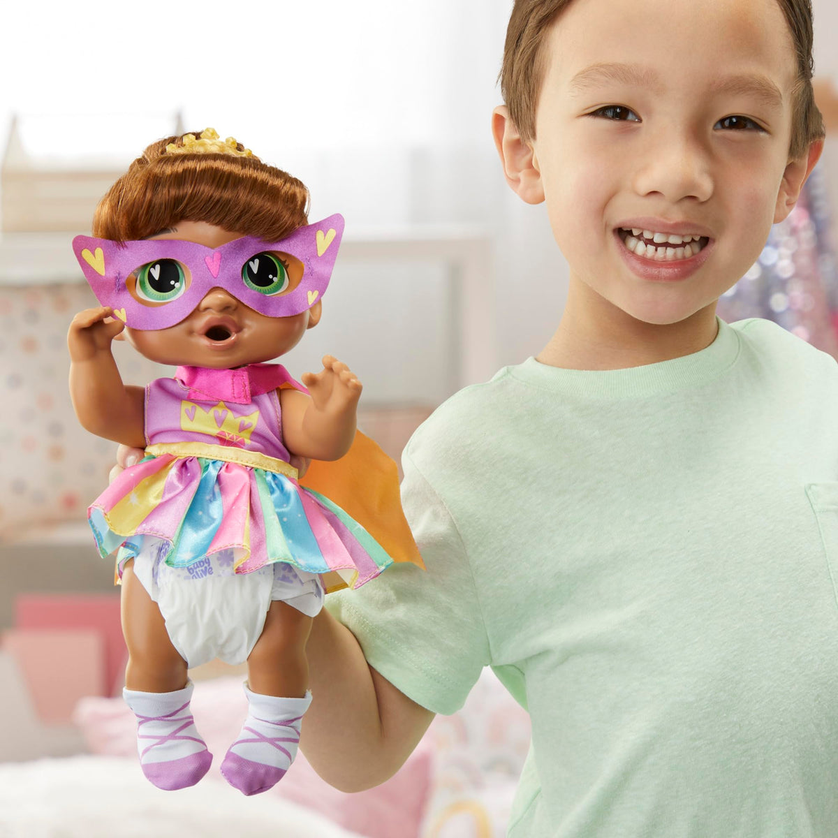 Baby Alive Sophia Sparkle complete dress-up doll with accessories for storytelling