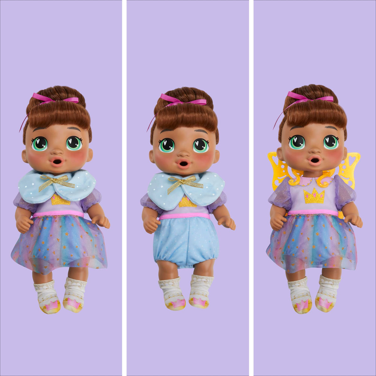 Baby Alive Sophia Sparkle fairy wings and wand — sparks magical pretend adventures.
