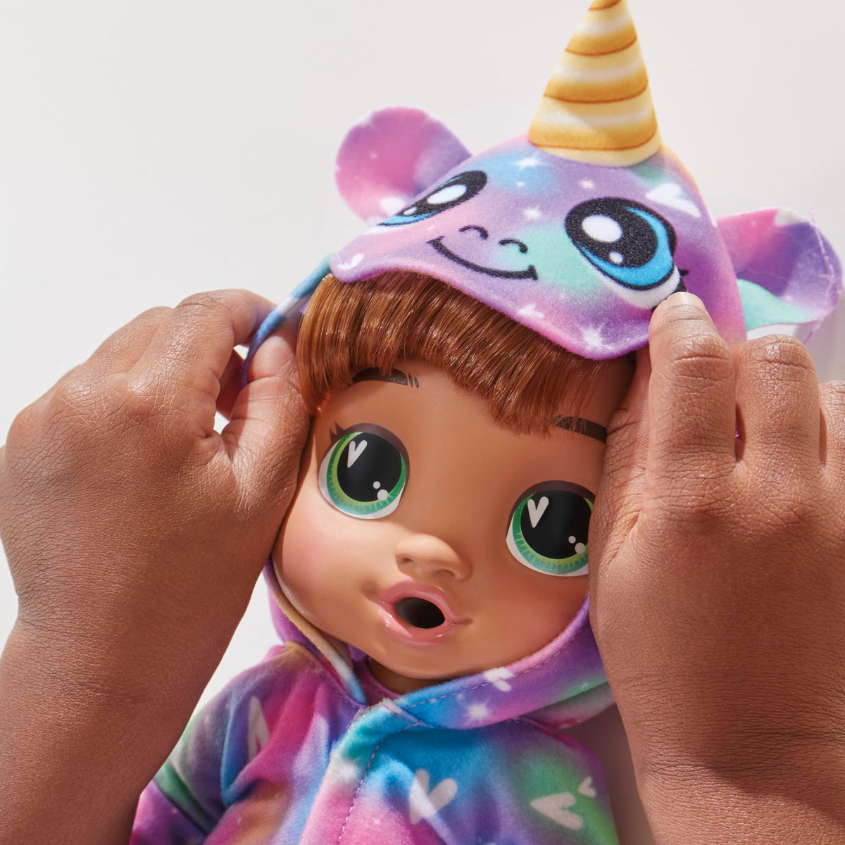 Baby Alive Sophia Sparkle socks complete a cozy dress-up look