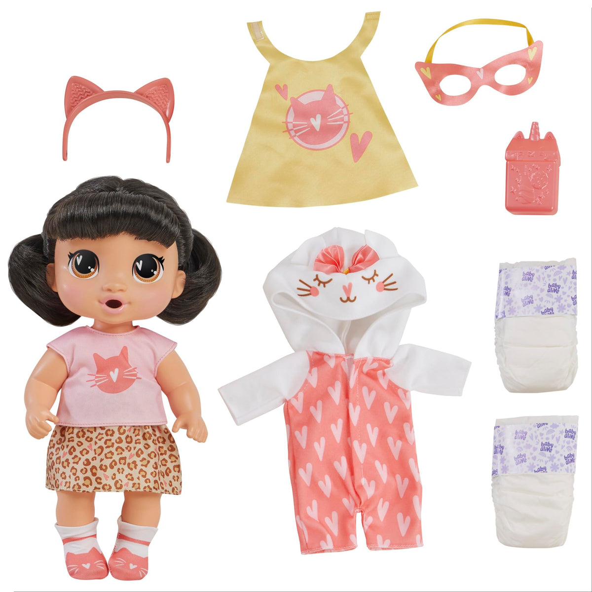 Baby Alive Super BFF Katie Kat 11-inch doll for imaginative play and storytelling.