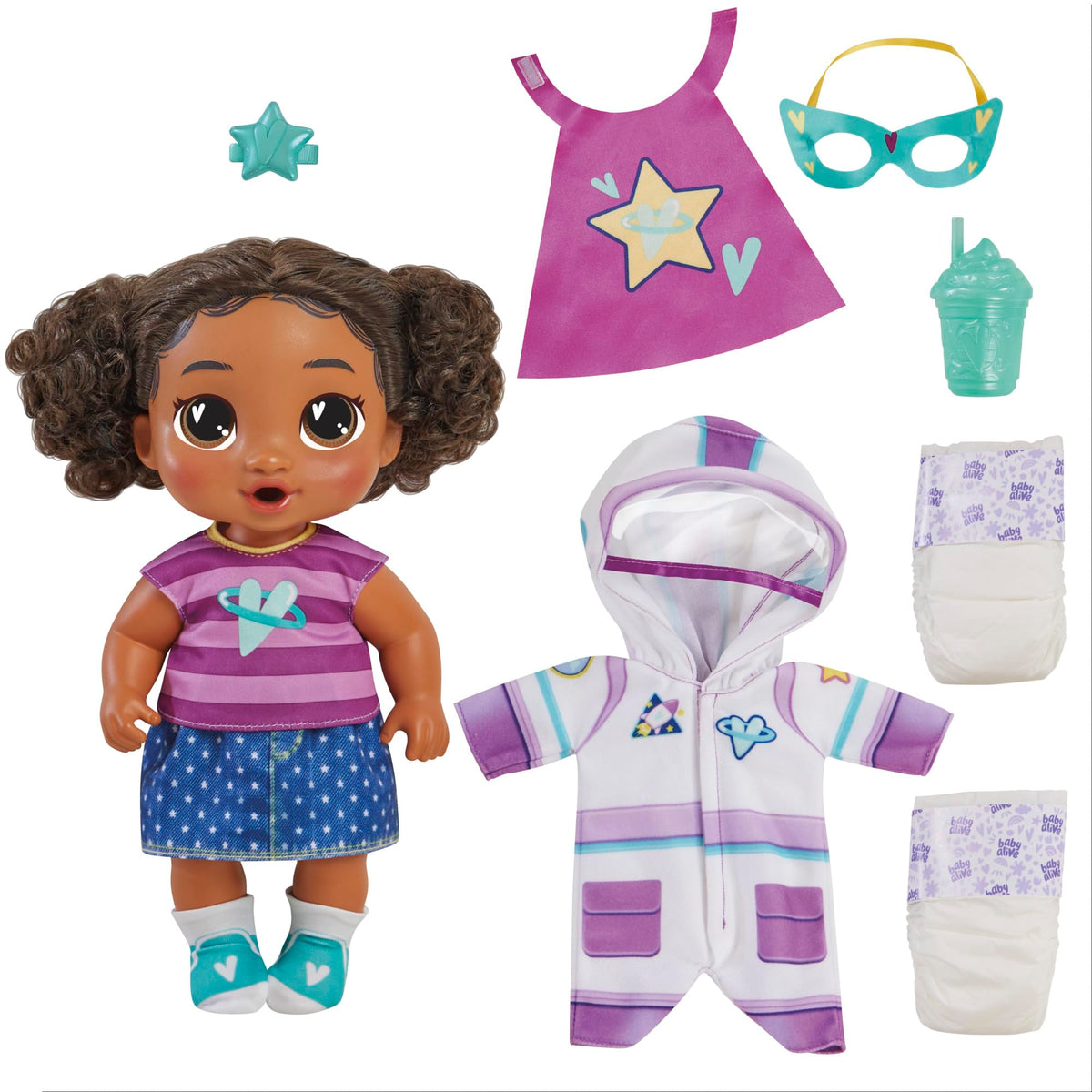 Baby Alive Tilly Tinker doll ready for imaginative storytelling and dress-up.