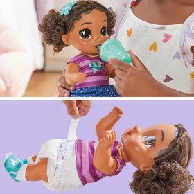 Baby Alive Tilly Tinker superhero cape and mask for action-packed adventures.