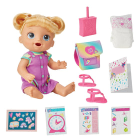 Baby Alive Time for School doll with backpack ready for pretend school days