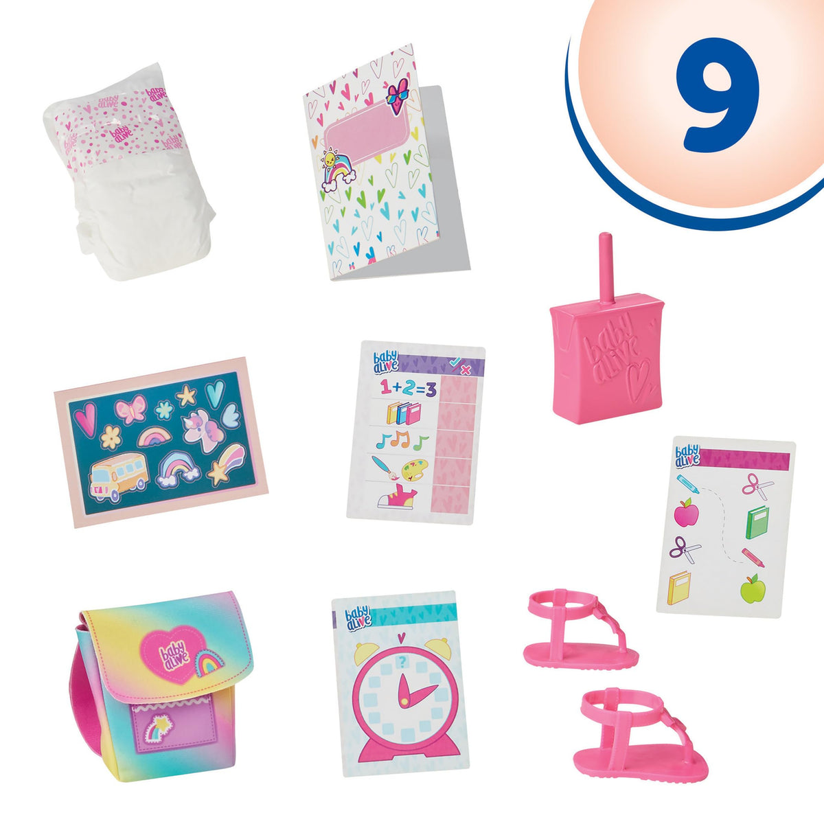 Baby Alive Time for School dress and sandals outfit supports stylish pretend classroom play