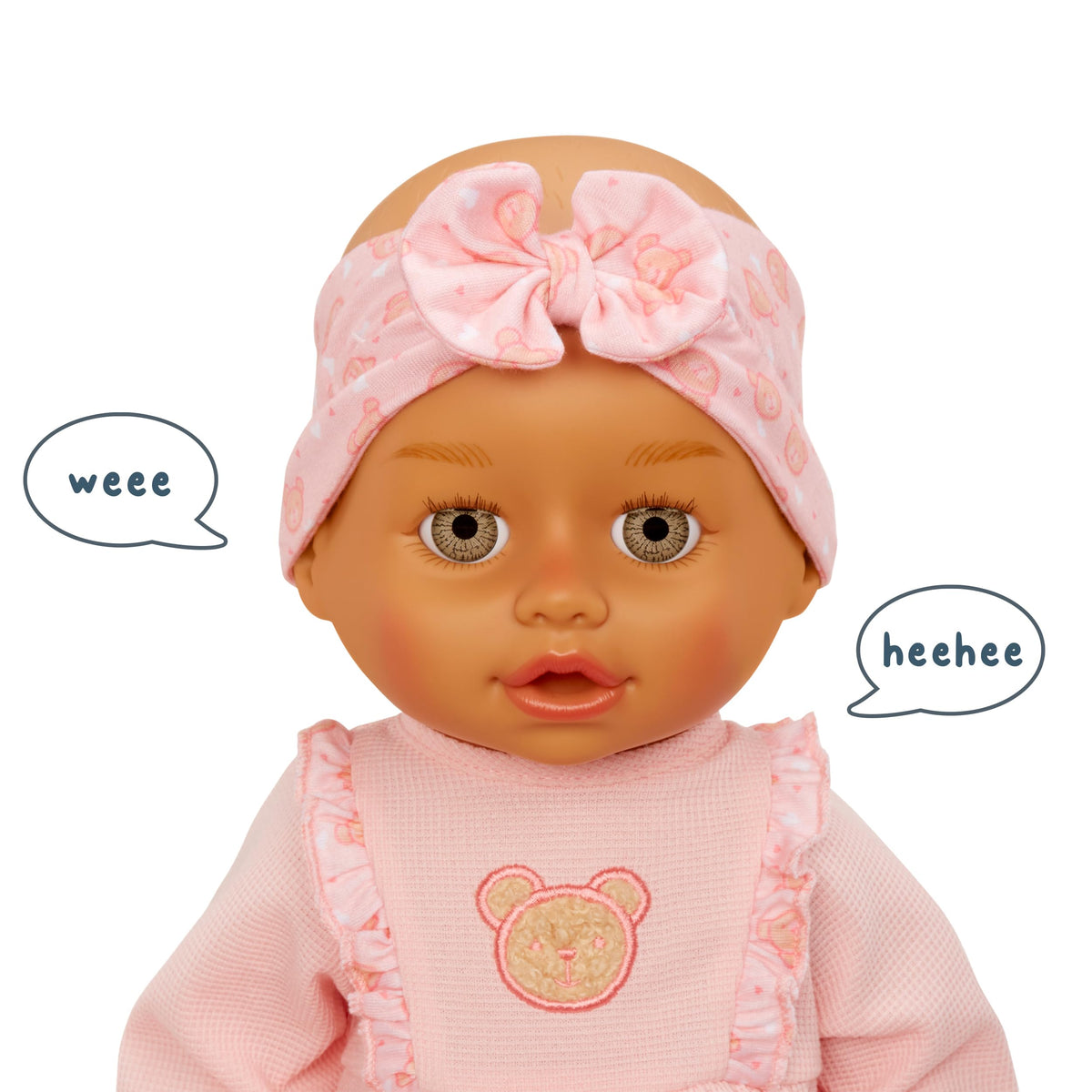 BABY born Olivia giggles and coos, bringing pretend care to life.