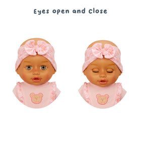 BABY born Olivia eyes open and close for lifelike wake and sleep moments.