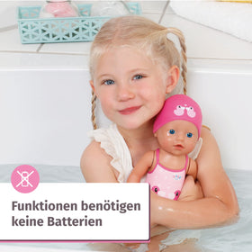 Baby Born swim girl wind-up arms reset for next lap.