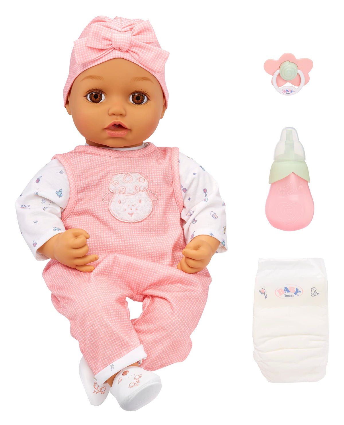 BABY born My Real Baby Ava face close-up showing lifelike features for nurturing play.