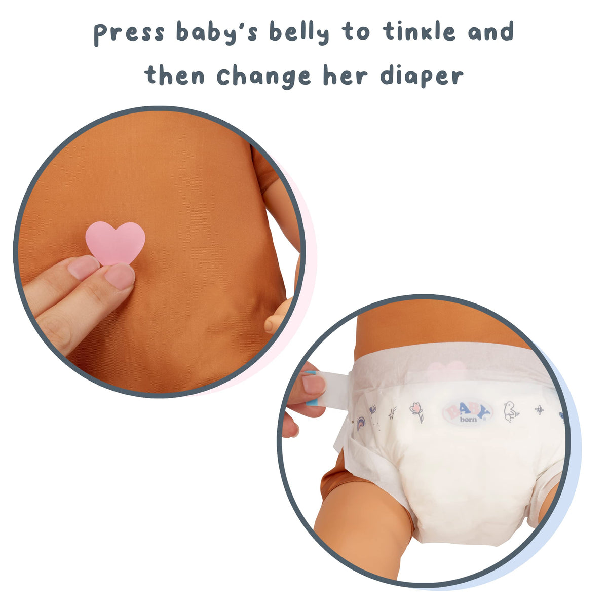 BABY born My Real Baby Ava 17-inch soft-bodied doll for ages 3+.