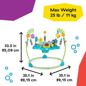 Four-height adjustable frame grows with baby for continued safe play.