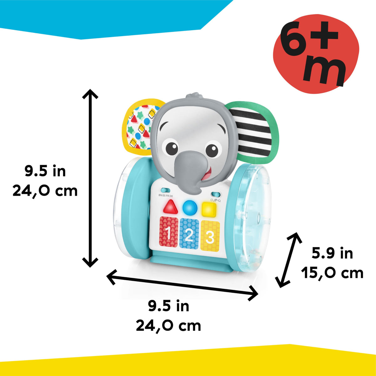 Baby Einstein Chase and Tap Earl batteries included for instant play.