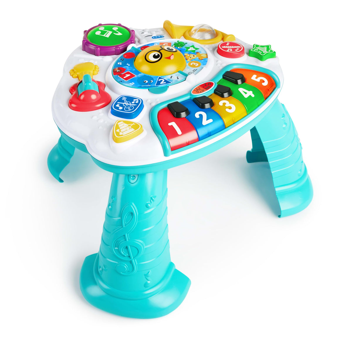 Baby Einstein Discovering Music Table floor-play setup supports versatile home use.