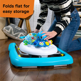 Machine washable seat pad simplifies cleaning after playtime.