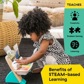 Three play modes on the Baby Einstein Magic Touch Piano wooden toy