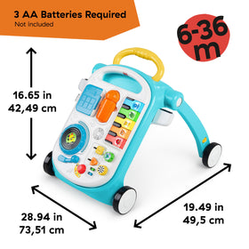 Baby Einstein language modes include English, Spanish, French, and German.