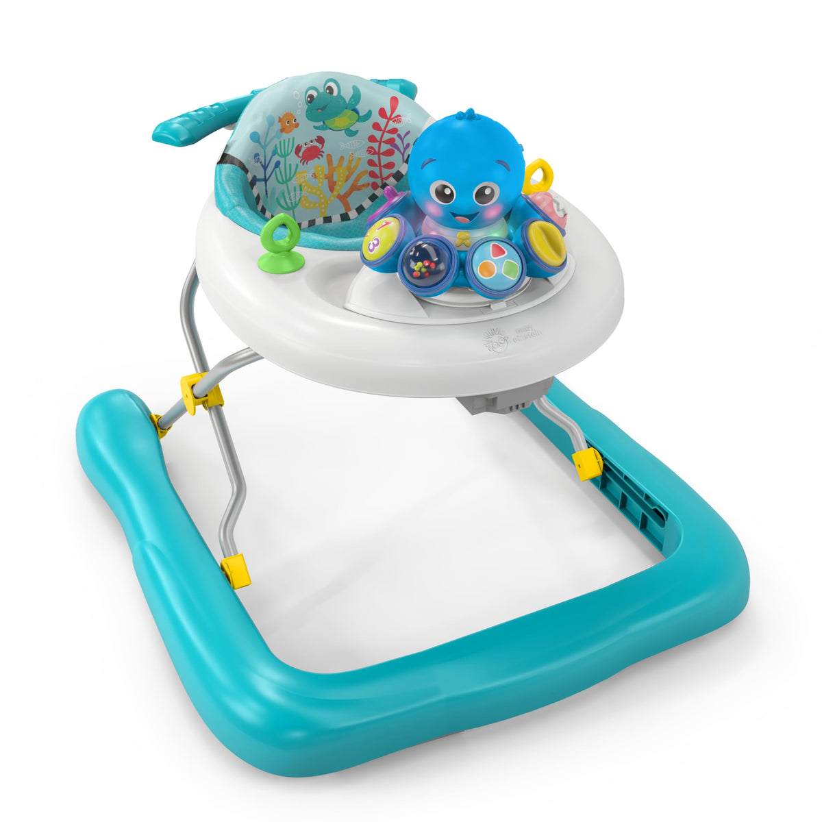Baby Einstein Step and Twirl Opus walker front view with lights and music for first steps.