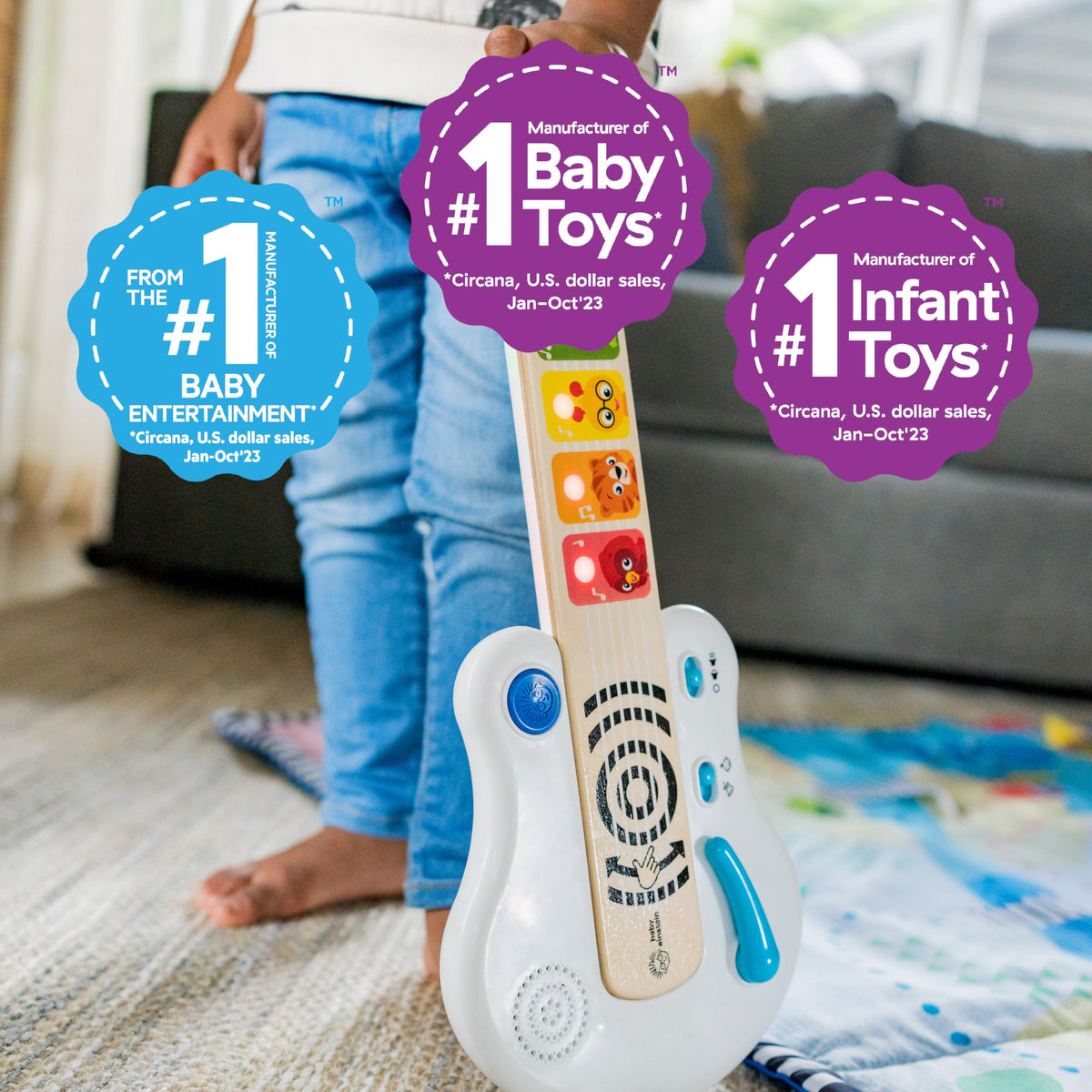 Baby Einstein Strum Along vibrant note colors encourage recognition and early musical play