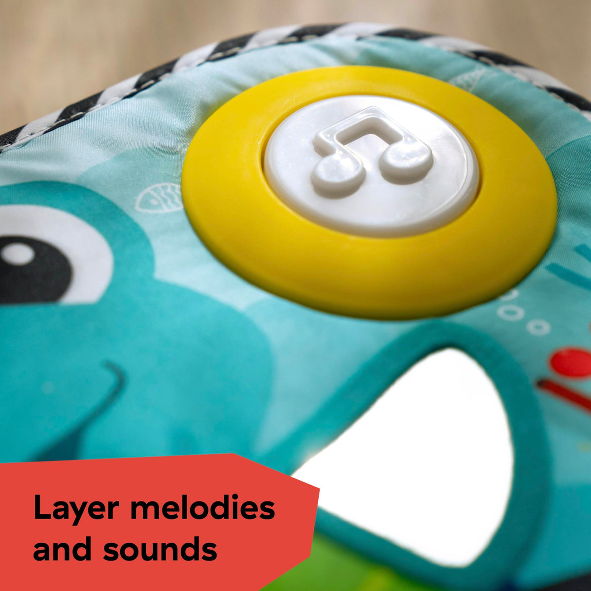 Baby Einstein three-language learning supports English, French, and Spanish exploration.