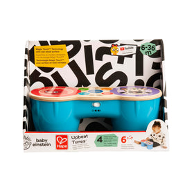 Baby Einstein Upbeat Tunes Magic Touch Drum Einstein button triggers six melodies.