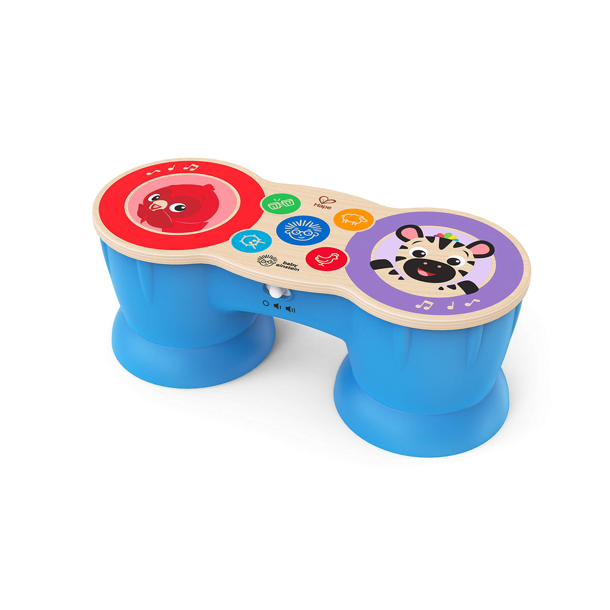 Baby Einstein Upbeat Tunes Magic Touch Drum top surface inviting sensory exploration.