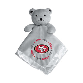 Baby Fanatic gray security bear with 49ers logo for nursery decor.