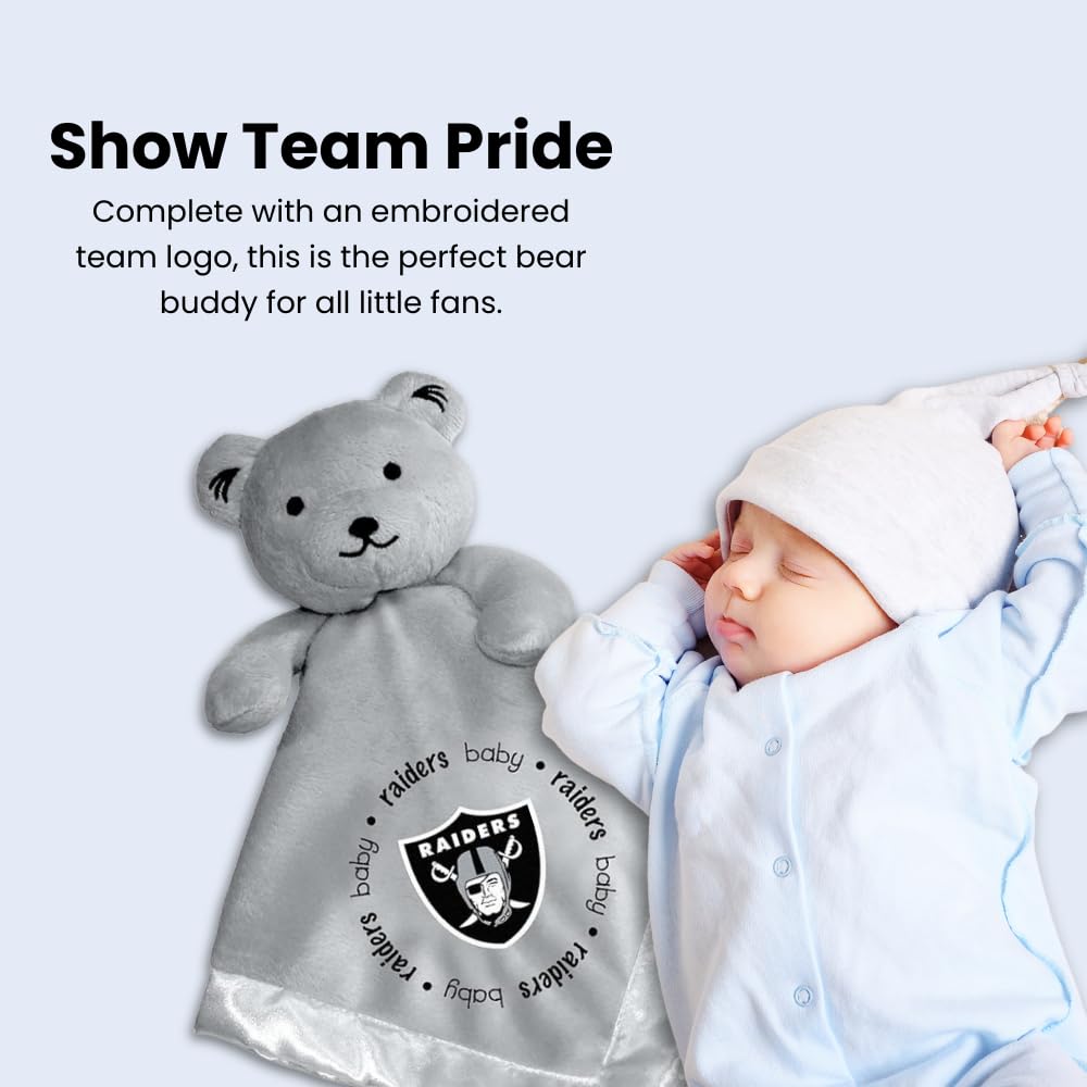 Soft plush texture of Baby Fanatic security bear ideal for cuddling.