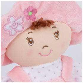 Embroidered facial details provide safe, friendly expression for little hands.
