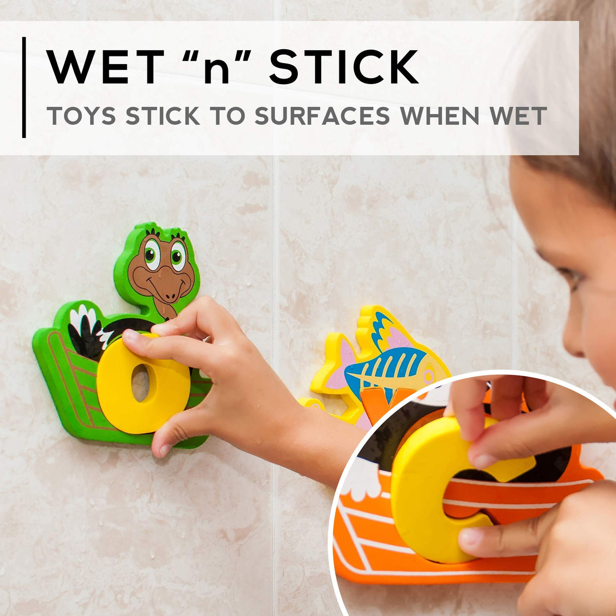Baby Loovi animal puzzles foam, engaging animals to learn while tub play.