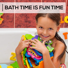 Baby Loovi color-learning foam letters, reinforce color skills during splashy sessions.