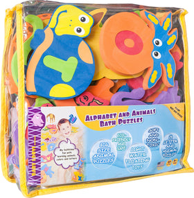 Baby Loovi foam bath letters 52-piece set floats and helps children learn letters during bath time