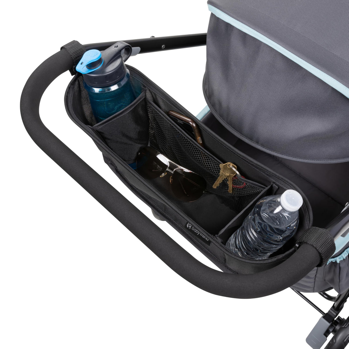 Baby Trend Expedition LTE canopy with extended visors for shade.