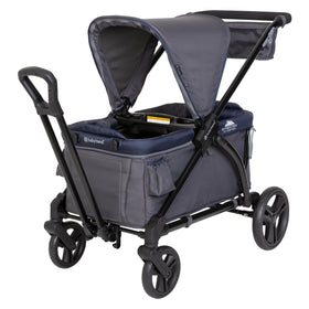 Baby Trend Expedition wagon cargo space with built-in seating.