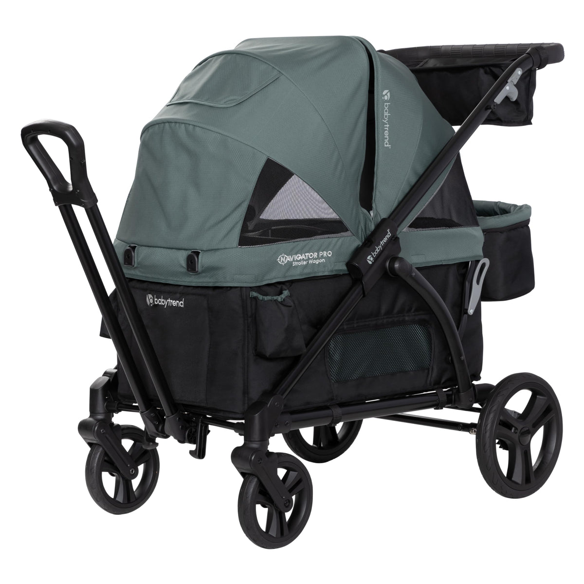 Navigator PRO 2-in-1 Stroller Wagon Dash Sage side view with roomy cargo space