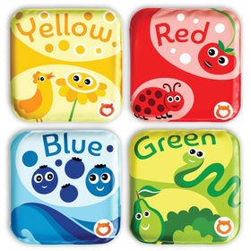 BabyBibi Floating Bath Books blue cover promote color recognition during bath time.