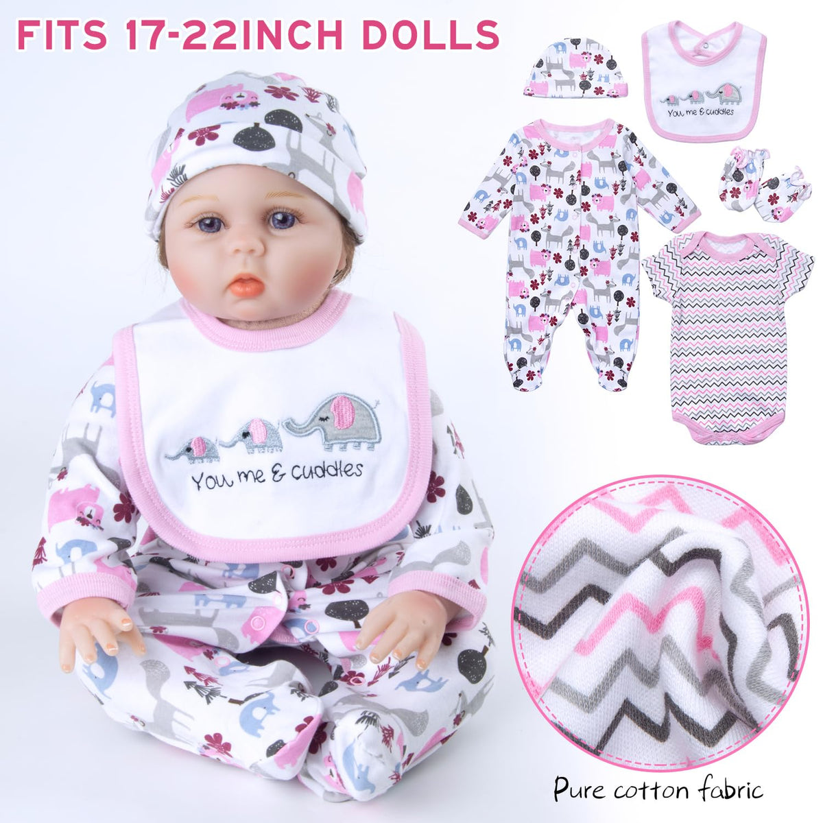 Babyfere doll hat in pink completes outfits with extra warmth and charm.